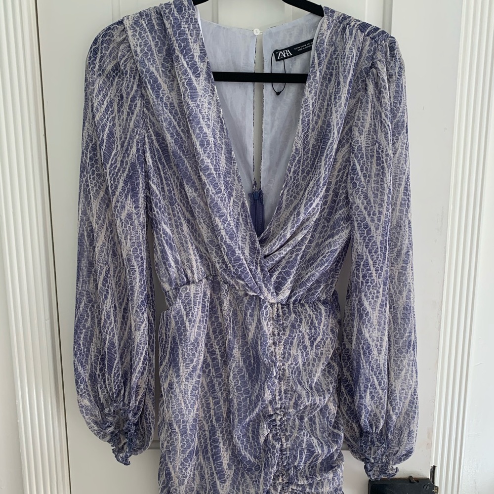 Zara purple snake pattern dress